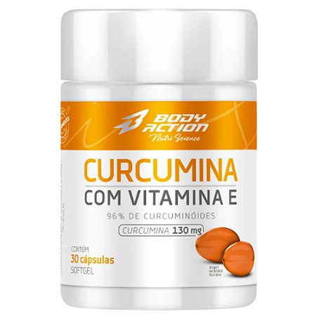 Curcumina Com Vitamina E 30 Cápsulas - Body Action