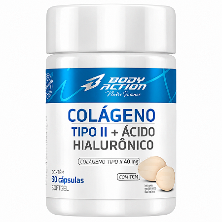 Colágeno Tipo II com Ácido Hialurônico 30 Cápsulas - Body Action