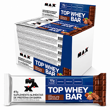 Barra de Proteína Top Whey Bar 12 Unidades - Max Titanium