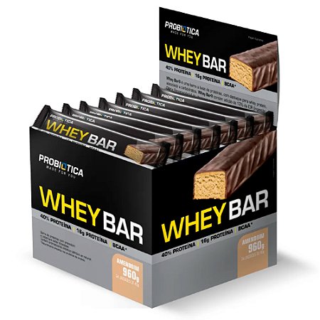 Whey Bar 40g (Cx 24 Un) - Probiotica