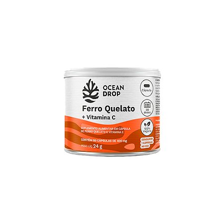 Ferro Quelato (60 Cápsulas) - Ocean Drop