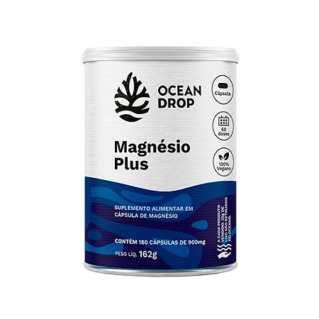 Magnésio Plus 180 Cápsulas - Ocean Drop