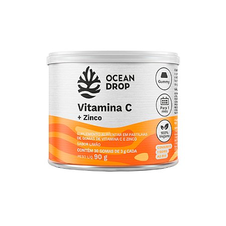 Gummy Vitamina C + Zinco (30 Gomas) - Ocean Drop