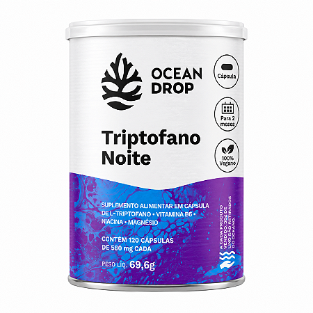 Triptofano Noite 120 Cápsulas - Ocean Drop