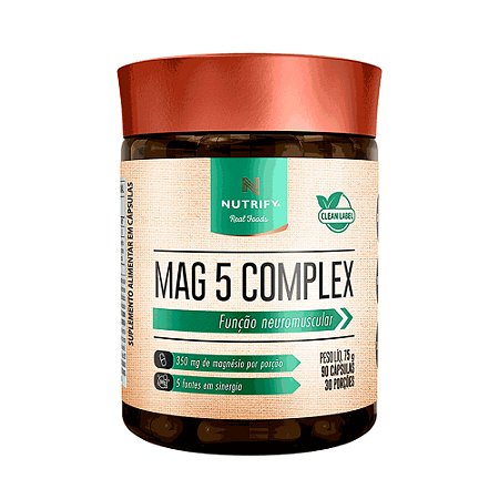 Magnésio 5 Complex 90 Cápsulas - Nutrify