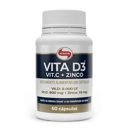 Vitamina D3 + Vit C + Zinco 60 cápsulas - Vitafor