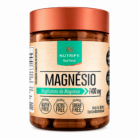 Magnésio Bisglicinato 1400mg 60 Cápsulas - Nutrify