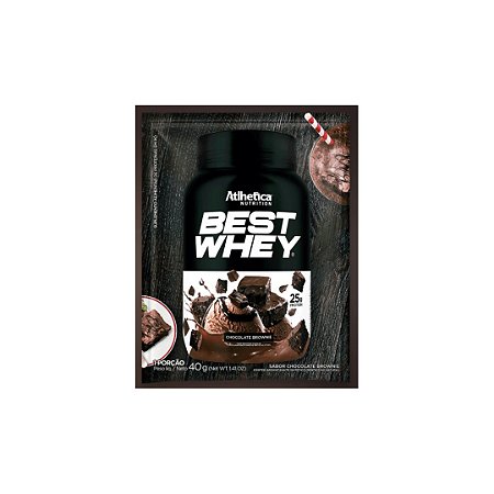 Best Whey Dose Única 40g Chocolate Brownie - Atlhetica Nutrition