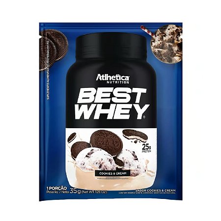 Best Whey Dose Única 35g Cookies & Cream - Atlhetica Nutrition