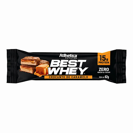Best Whey Bar 62g Crocante de Caramelo - Atlhetica Nutrition