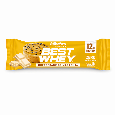 Best Whey Bar 49g Cheesecake de Maracujá - Atlhetica Nutrition