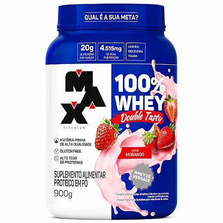 100% Whey Double Tasty 900g - Max Titanium