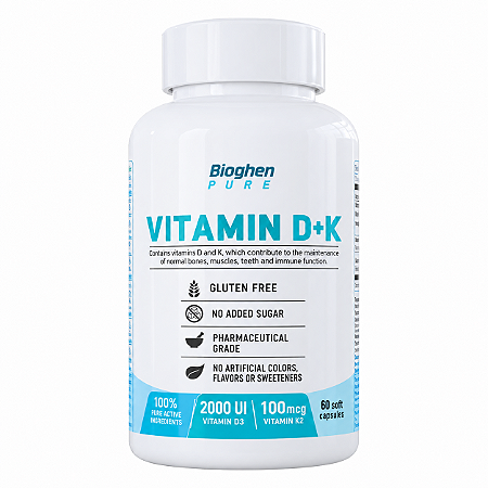 Vitamina D3 + K2 60 Cápsulas - Bioghen