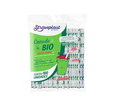Canudo Super MilkShake Biodegradável 10mm- It's Bio