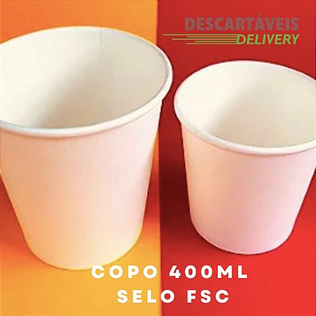 COPO DE PAPEL 400ML (Biodegradável)