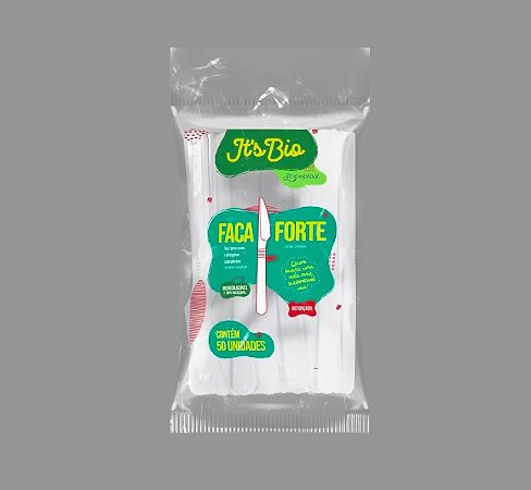 Faca forte - It's BIO Strawplast - Pacote 50 uni