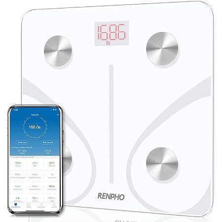 Open Box - Balança Inteligente Bioimpedância Bluetooth Branca RENPHO TOPSELLER