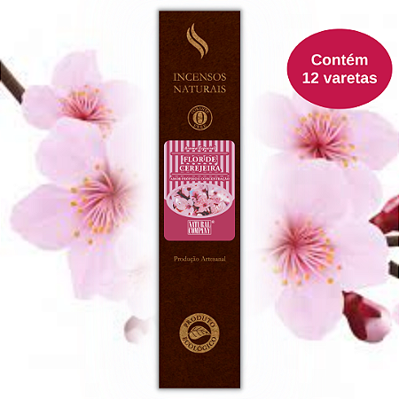 Incenso Natural Flor de Cerejeira - 12 Varetas