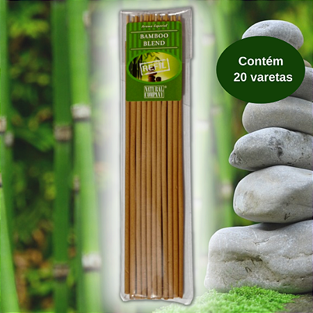Incenso Natural Bamboo Blend Refil - 20 Varetas.