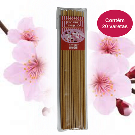 Incenso Natural Flor de Cerejeira Refil - 20 Varetas