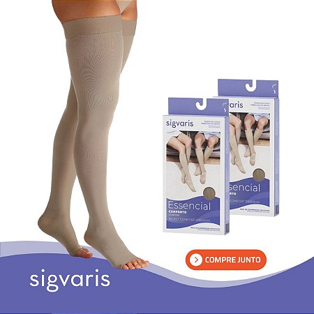 kit 2 unid - Meia Sigvaris Select Comfort, 20-30 mmHg, 7/8 Cor: Natural -  Meias Express: Meias de Compressão Sigvaris, Venosan e Jobst