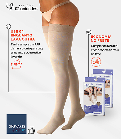 Kit 02 unid - Meia Sigvaris Select Comfort, 20-30 mmHg, 7/8