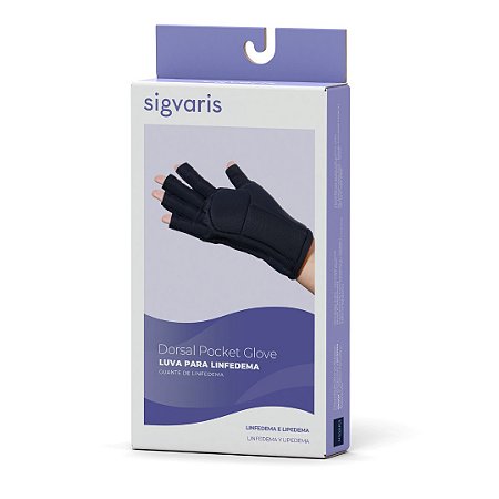 Sistema Compressivo Inelástico Sigvaris Pocket Glove para Mão Cor: Preto