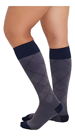 Meia Jobst Style, 20-30 mmHg, 3/4 Panturrilha - Cinza