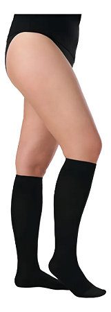 Meia JUZO Adventure, 20-30 mmHg, 3/4,Cor: Preto