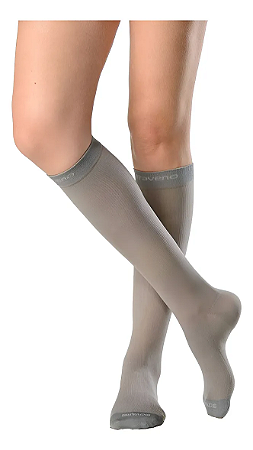 Meia Sigvaris para Viagem, Traveno, 3/4 Panturrilha - Cinza