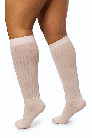 Meia Venosan para Viagem, 3/4 Panturrilha - Branco