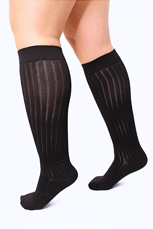 Meia Venosan para Viagem, 3/4 Panturrilha - Preto