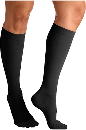 Meia Sigvaris Select Comfort, 20-30 mmHg, 3/4 Cor: Preto