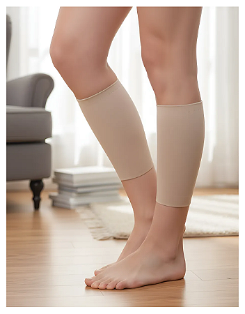 Meia Juzo Classic Bi-Partida, 30/40 mmHg, Panturrilha Cor: Bege