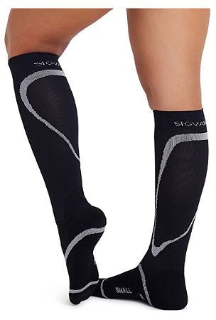 Meia Esportiva Sigvaris Performance, 20-30 mmHg Preto