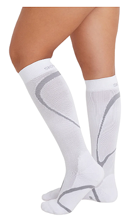 Meia Esportiva Sigvaris Performance, 20-30 mmHg Branco