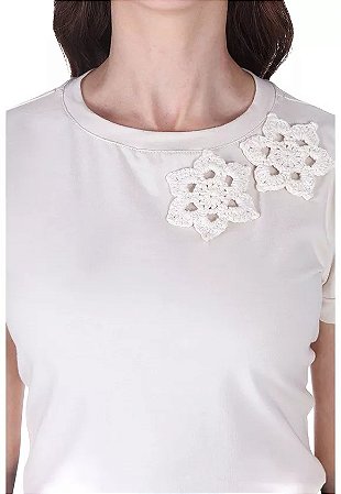 BLUSA EM ALGODÃO SUSTENTÁVEL HELOISA HAPUK BEGE