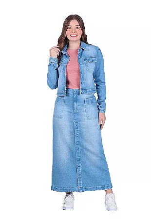 Jaqueta silvayne em jeans claro Hapuk