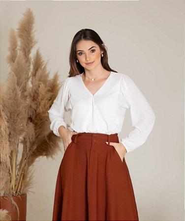 Blusa Guaíba Branca - Valentina Sirrah