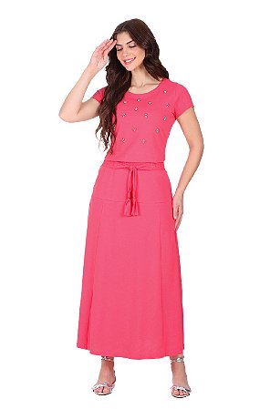 Blusa Em Malha Texturizada Elisangela Coral Hapuk