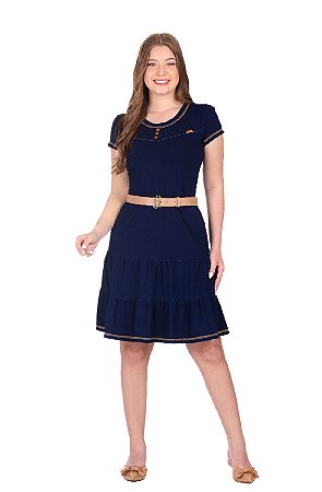 Vestido Em Malha Jeans Vanderleia Hapuk