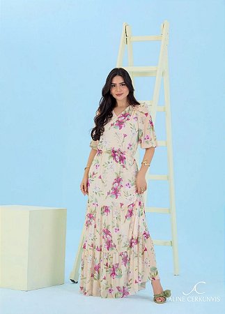 Vestido Teresa Floral Aline Cerkunvis