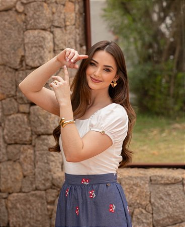 Blusa Em Crepe Iracema Valentina Sirrah