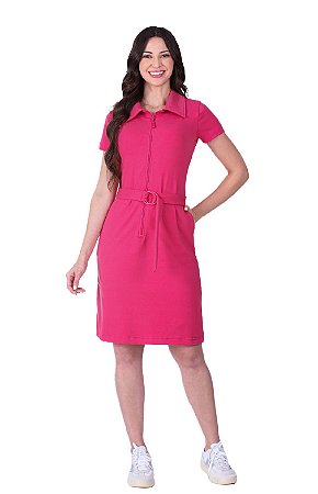 Vestido confeccionado em cotton moletinho franciele Pink Hapuk