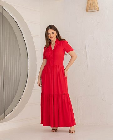 Vestido Chavantes Vermelho Valentina Sirrah