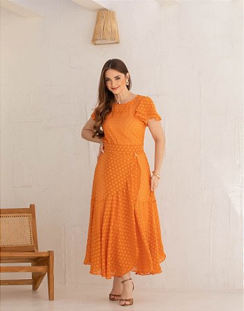 Vestido Tanabi Laranja Valentina Sirrah