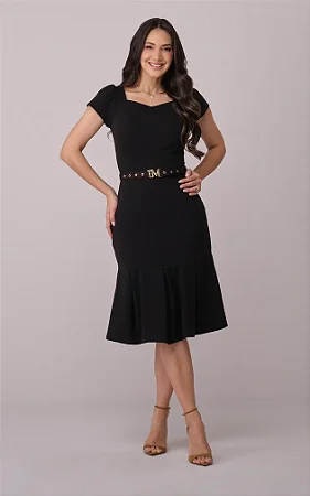 Vestido Midi com Cinto Exclusivo TM Louise - Tata Martello
