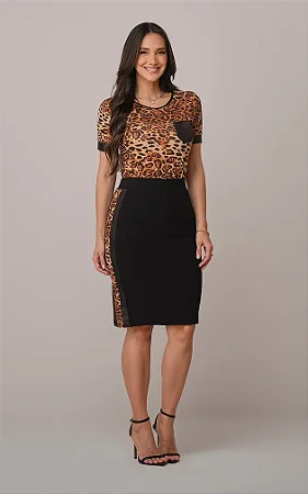 Conjunto Curto Animal Print Priscila - Tata Martello