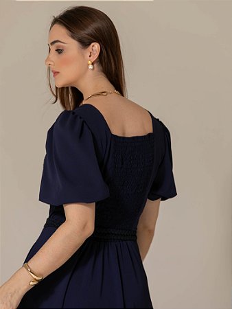 VESTIDO BORACÉIA (MARINHO) VALENTINA SIRRAH