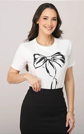Blusa Manga Curta em Malha Comfy Agata - Tata Martello